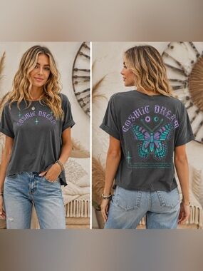 NWT La Luna Cosmic Dream Crop Tee